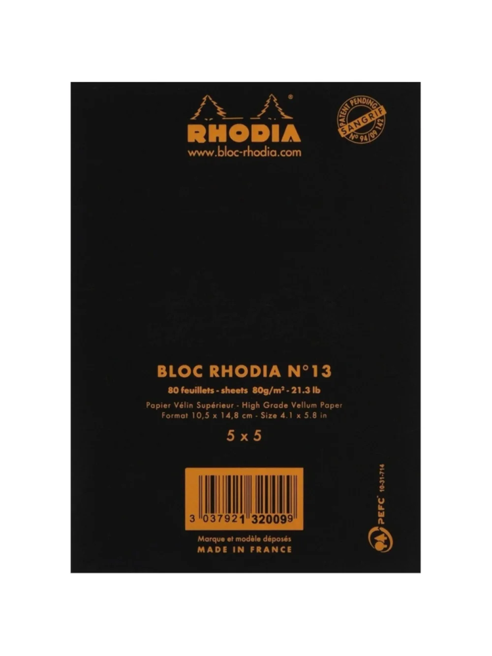3 Rhodia cf132009 13 80 Sheets 0.2